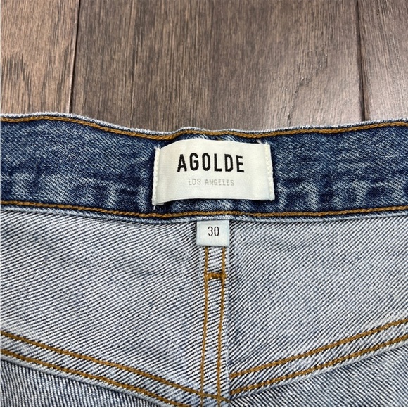 Agolde Parker Vintage Cut-Off Jean Shorts Lowkey - Picture 4 of 6